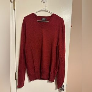 Size M Express Men’s Burgundy Sweater, Merino Wool